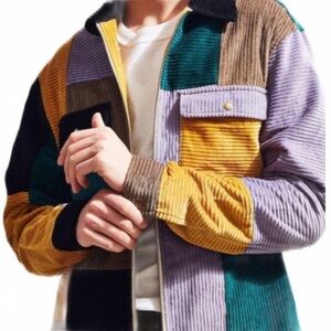 URBAN OUTFITTERS PATCHWORK CORDURAY JACKET COAT